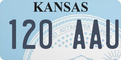 KS license plate 120AAU