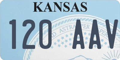 KS license plate 120AAV