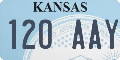 KS license plate 120AAY