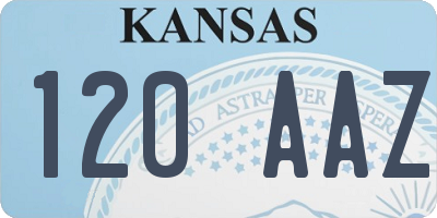 KS license plate 120AAZ