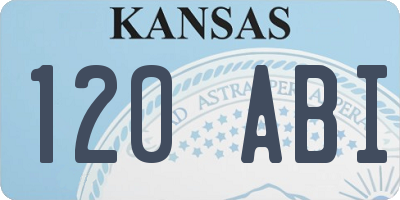 KS license plate 120ABI