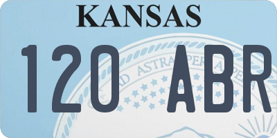 KS license plate 120ABR