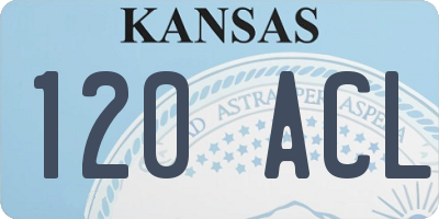 KS license plate 120ACL