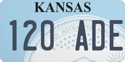 KS license plate 120ADE
