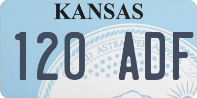 KS license plate 120ADF