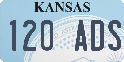 KS license plate 120ADS