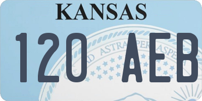KS license plate 120AEB