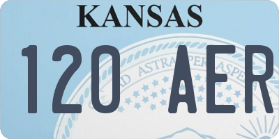 KS license plate 120AER