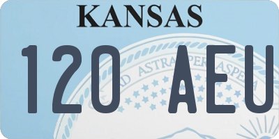 KS license plate 120AEU
