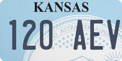 KS license plate 120AEV