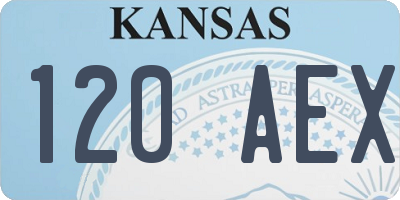 KS license plate 120AEX