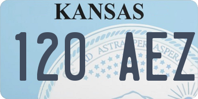 KS license plate 120AEZ