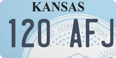 KS license plate 120AFJ