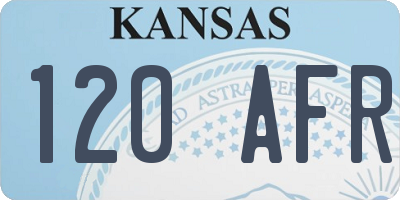 KS license plate 120AFR