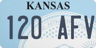 KS license plate 120AFV