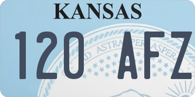 KS license plate 120AFZ