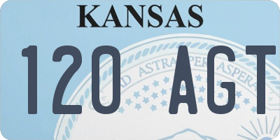 KS license plate 120AGT