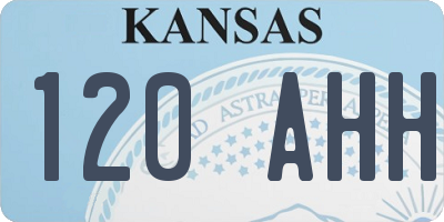 KS license plate 120AHH