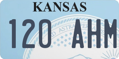 KS license plate 120AHM