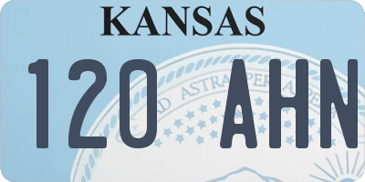 KS license plate 120AHN