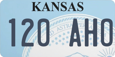 KS license plate 120AHO