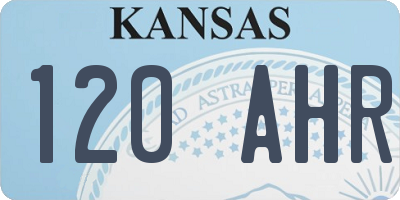 KS license plate 120AHR