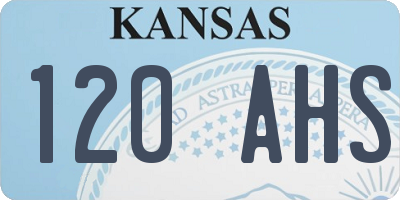 KS license plate 120AHS