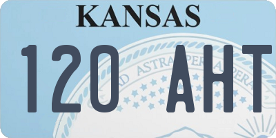 KS license plate 120AHT