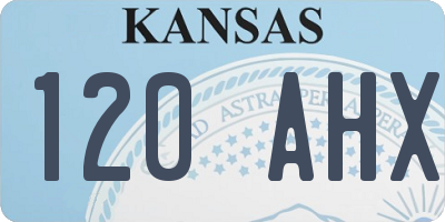 KS license plate 120AHX