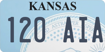 KS license plate 120AIA