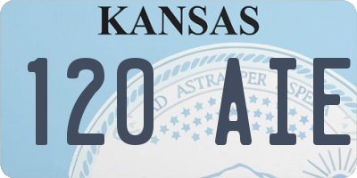 KS license plate 120AIE