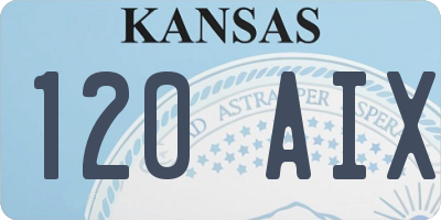 KS license plate 120AIX