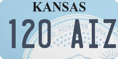 KS license plate 120AIZ