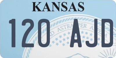 KS license plate 120AJD