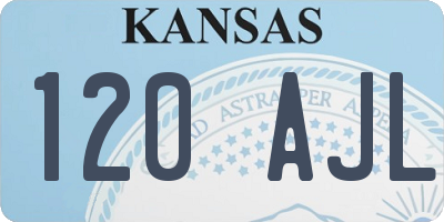 KS license plate 120AJL
