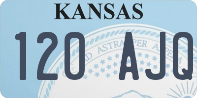 KS license plate 120AJQ