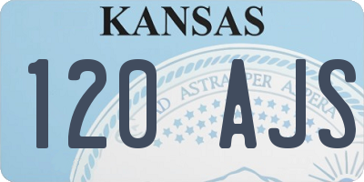 KS license plate 120AJS