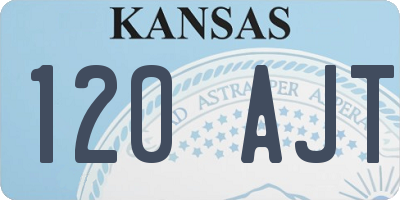 KS license plate 120AJT