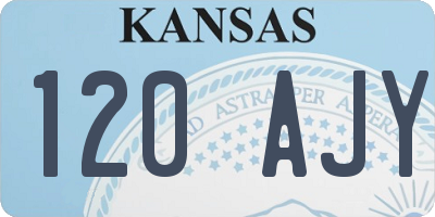 KS license plate 120AJY