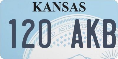 KS license plate 120AKB