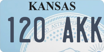 KS license plate 120AKK