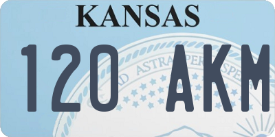 KS license plate 120AKM