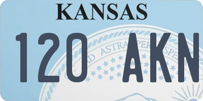 KS license plate 120AKN