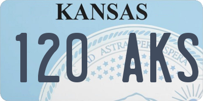 KS license plate 120AKS