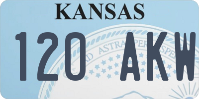 KS license plate 120AKW