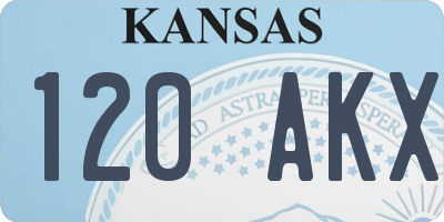KS license plate 120AKX