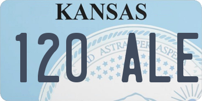 KS license plate 120ALE