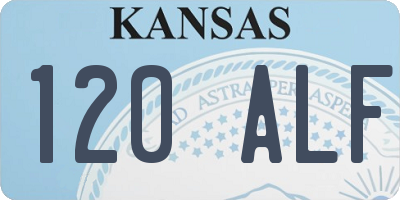 KS license plate 120ALF