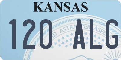 KS license plate 120ALG