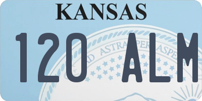 KS license plate 120ALM